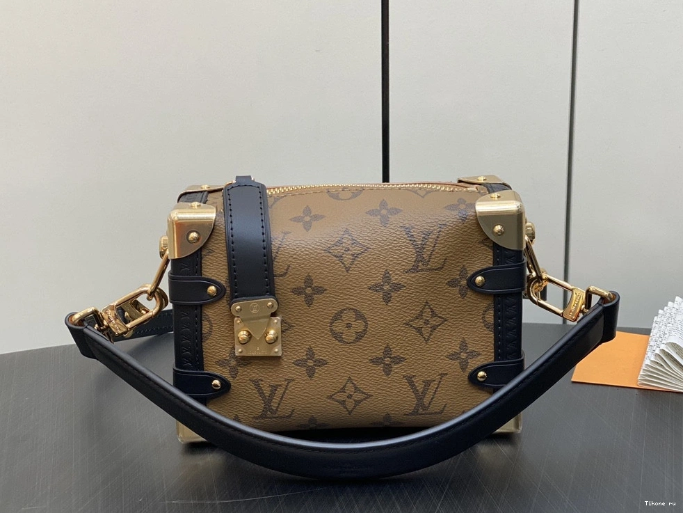 Affordable VUITTON LOUIS TRUNK PM-18×12.5×8cm SIDE 0709